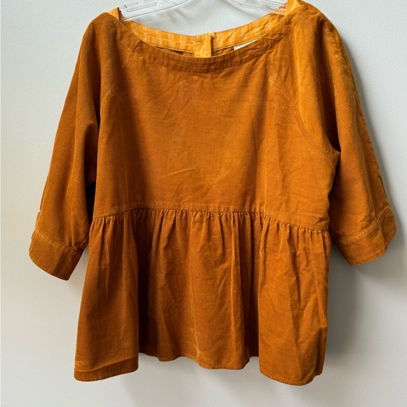Anthropologie Maeve Top Corduroy Maria Babydoll Short Fall Boho - Picture 2 of 5
